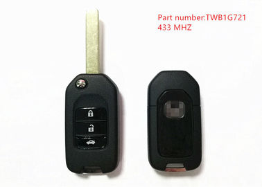 أسود 3 زر هوندا مفتاح بعيد 433Mhz مع جزء رقم TWB1G721 رقاقة 47