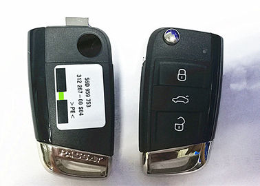 أسود 3 زر VW Passat مفتاح السيارة عن بعد ، 56D 959 752 VW حالة فليب مفتاح فوب