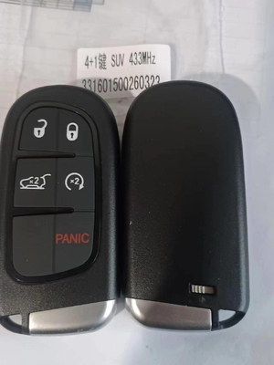 4+1Btn GQ4-54T 68141580AF 4A رقاقة 433MHz مفتاح سيارة التحكم الذكي لـ 2014-2019 جيب شيروكي
